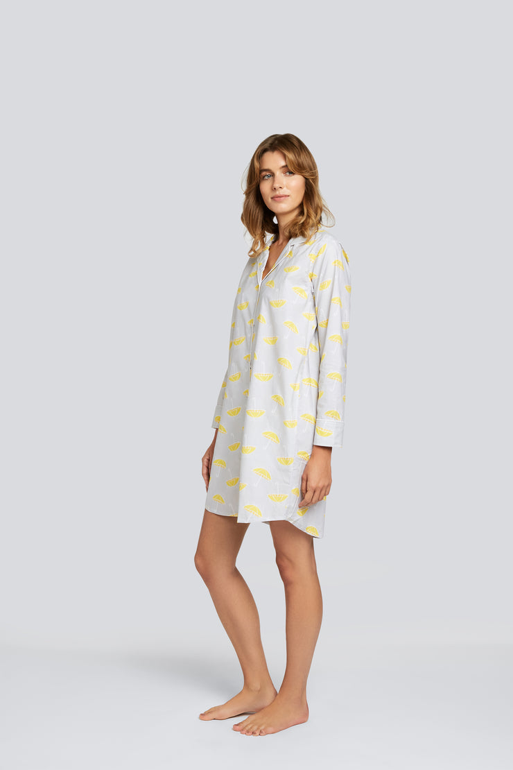 Rainy Day Classic Cotton Nightshirt - Daisy Alexander