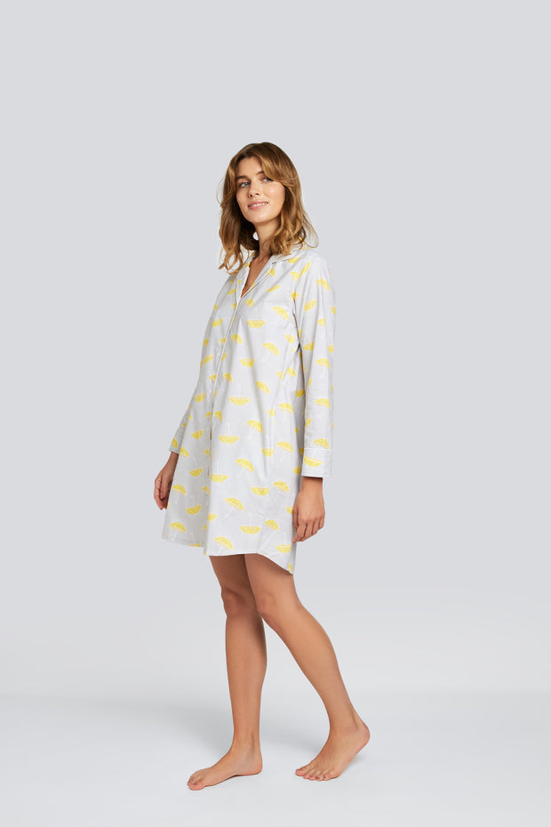 Rainy Day Classic Cotton Nightshirt - Daisy Alexander