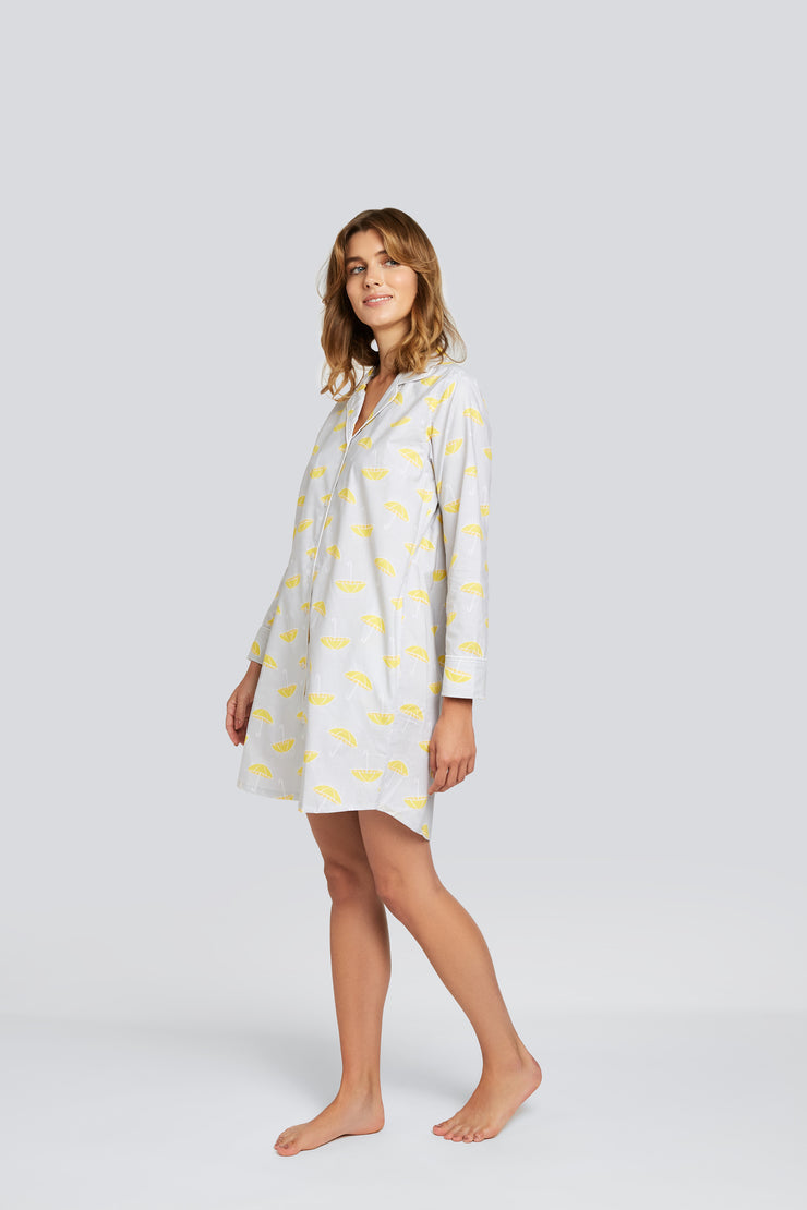 Rainy Day Classic Cotton Nightshirt - Daisy Alexander