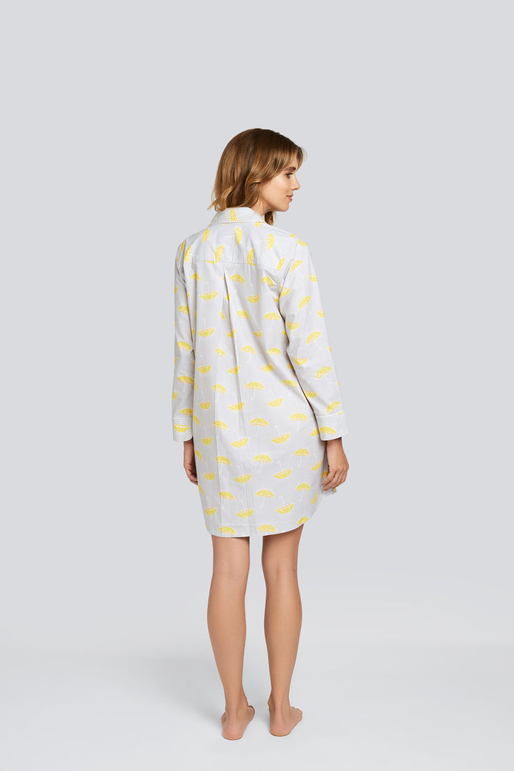 Rainy Day Classic Cotton Nightshirt - Daisy Alexander
