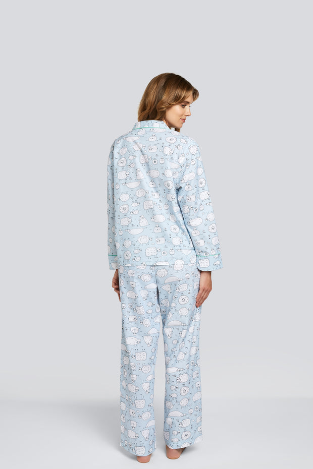 Very Sheepish Classic Cotton Pajama Set - Daisy Alexander