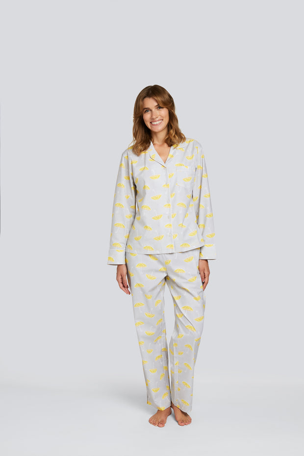 Rainy Day Classic Cotton Pajama Set - Daisy Alexander