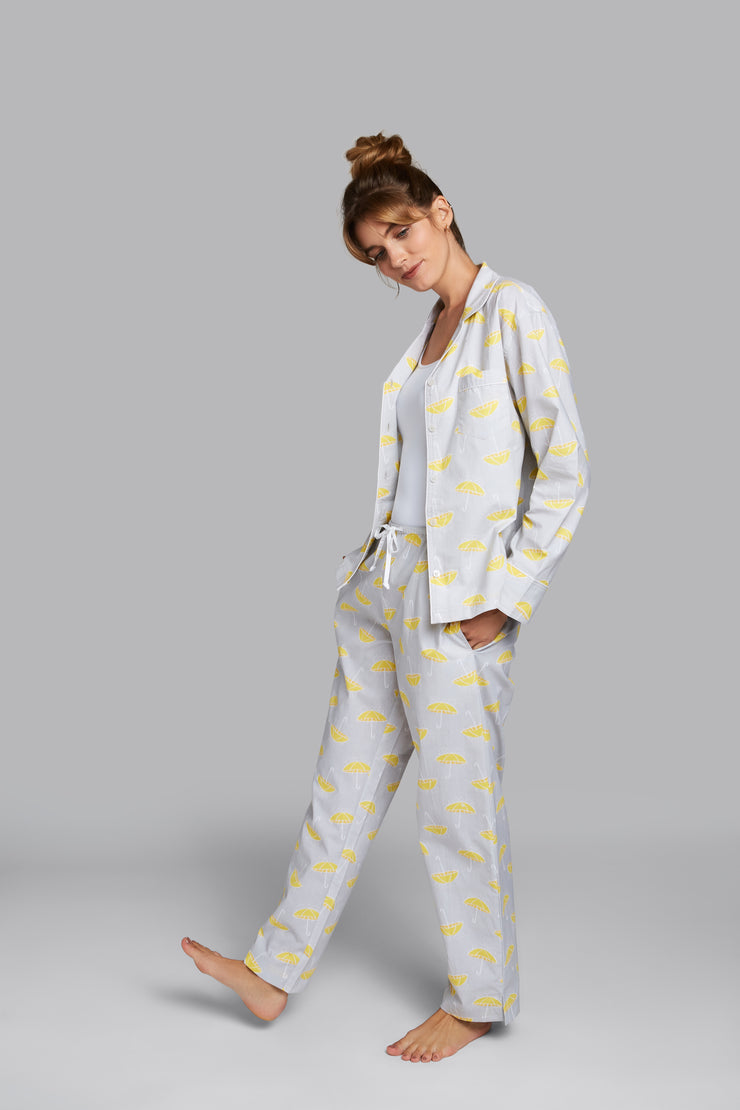 Rainy Day Classic Cotton Pajama Set - Daisy Alexander
