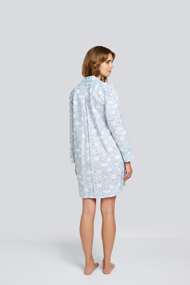 Very Sheepish Classic Cotton Nightshirt - Daisy Alexander